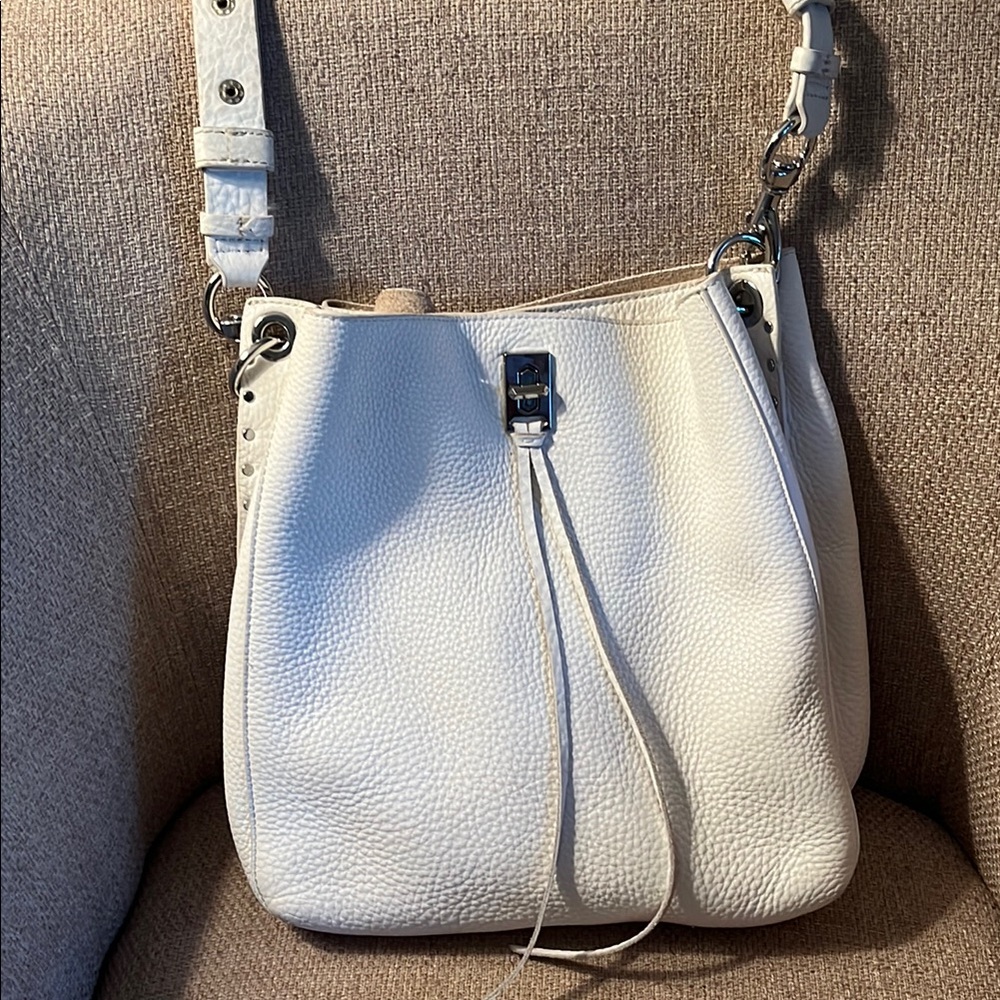 Rebecca Minkoff Darren White Leather Shoulder Bag